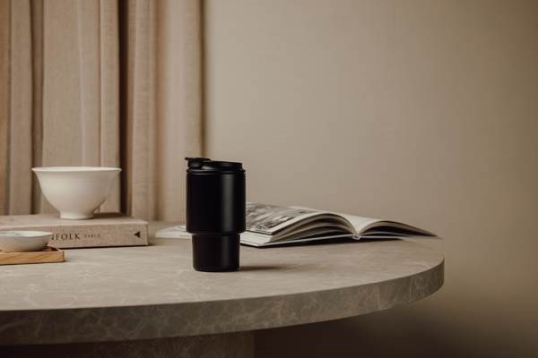 Obrázky: Termohrnček 350 ml recykl. nerez, čierna, Obrázok 7