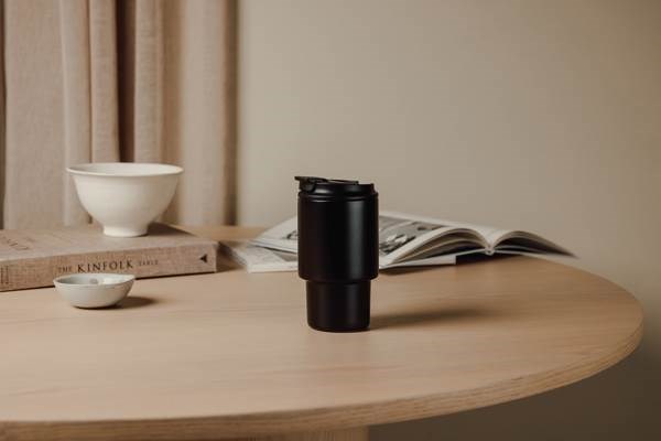 Obrázky: Termohrnček 350 ml recykl. nerez, čierna, Obrázok 9