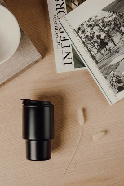 Obrázky: Termohrnček 350 ml recykl. nerez, čierna, Obrázok 10