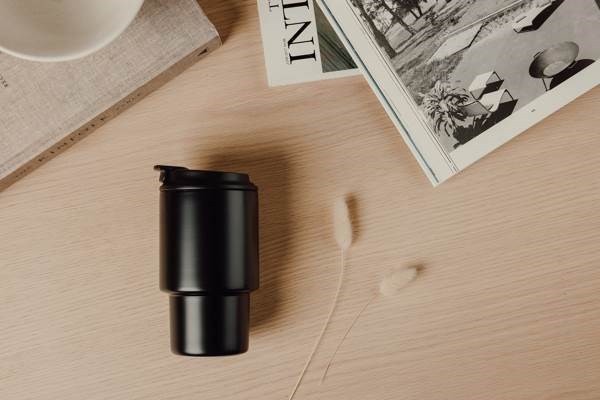 Obrázky: Termohrnček 350 ml recykl. nerez, čierna, Obrázok 11