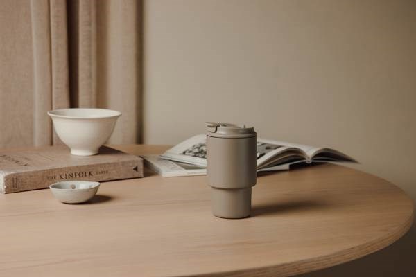 Obrázky: Termohrnček 350 ml recykl. nerez, béžová, Obrázok 11