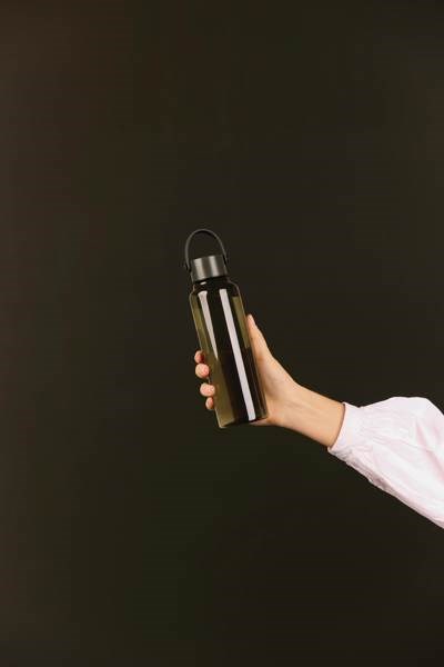 Obrázky: Transparentná zelená fľaša na vodu z RPET 550 ml, Obrázok 6