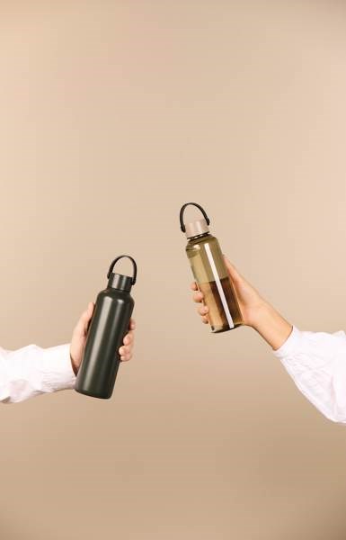 Obrázky: Transparentná zelená fľaša na vodu z RPET 550 ml, Obrázok 11