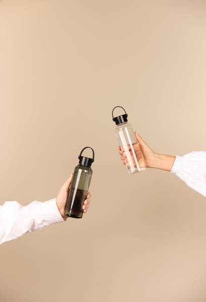 Obrázky: Transparentná zelená fľaša na vodu z RPET 550 ml, Obrázok 12