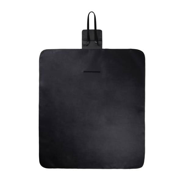 Obrázky: Čierna pikniková deka s dlhým popruhom, Obrázok 2