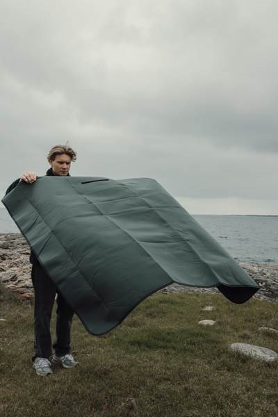 Obrázky: Zelená pikniková deka s dlhým popruhom, Obrázok 5