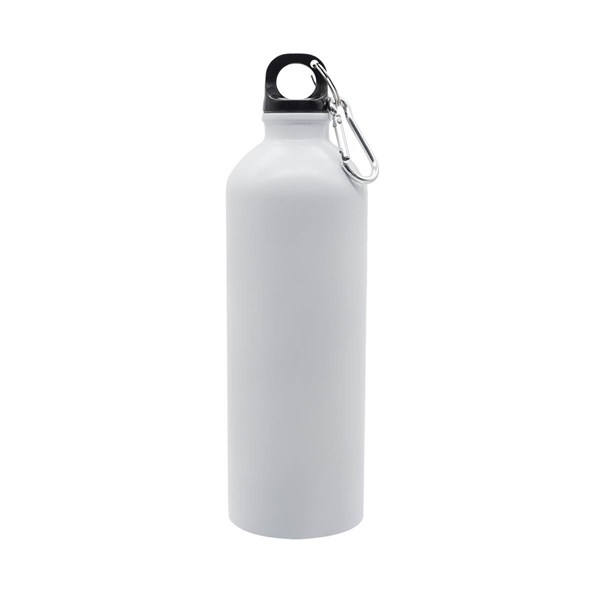 Obrázky: Fľaša 800 ml, nerez oceľ s karabínou, biela mat, Obrázok 2