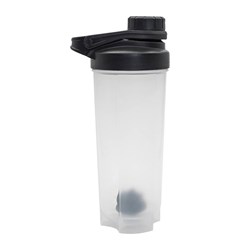 Obrázky: Čierný plastový šejker 700 ml
