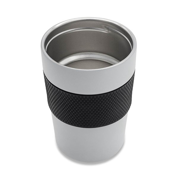 Obrázky: Biely termohrnček 320 ml,tlačidlový uzáver, Obrázok 2