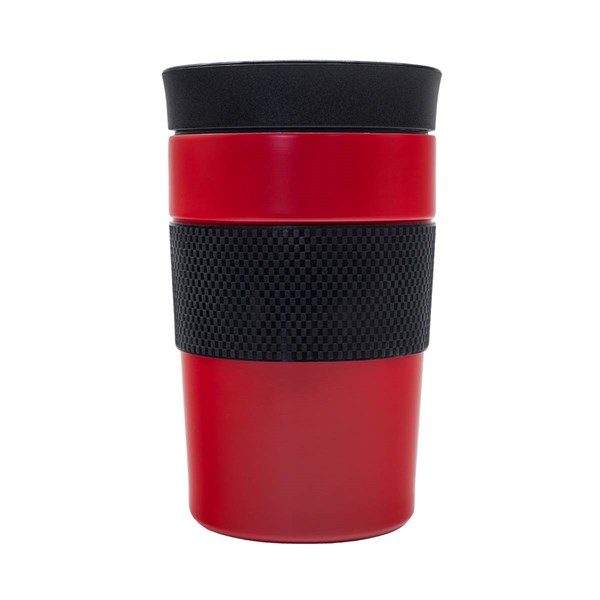 Obrázky: Červený termohrnček 320 ml,tlačidlový uzáver, Obrázok 3