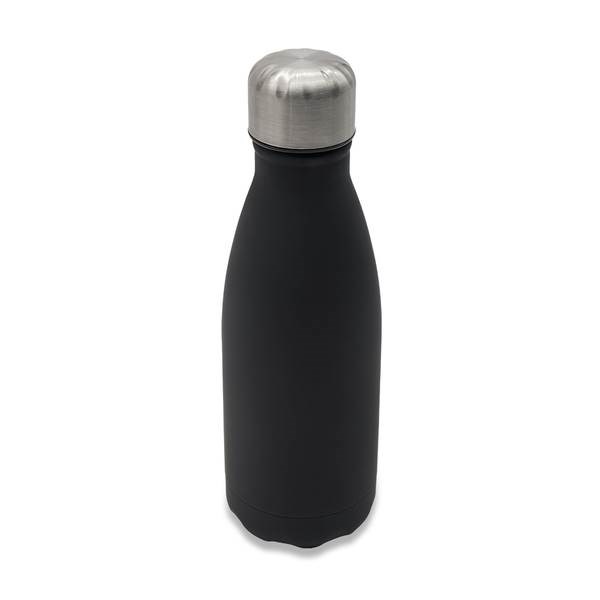 Obrázky: Čierna pogumovaná fľaša 500ml , nerez oceľ 500 ml