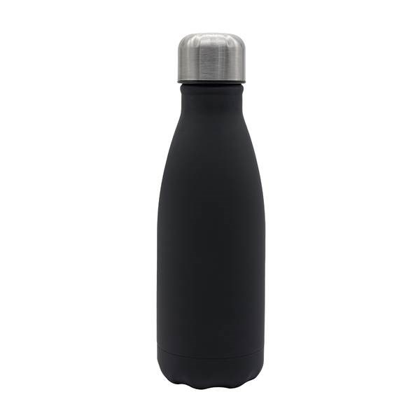 Obrázky: Čierna pogumovaná fľaša 500ml , nerez oceľ 500 ml, Obrázok 2