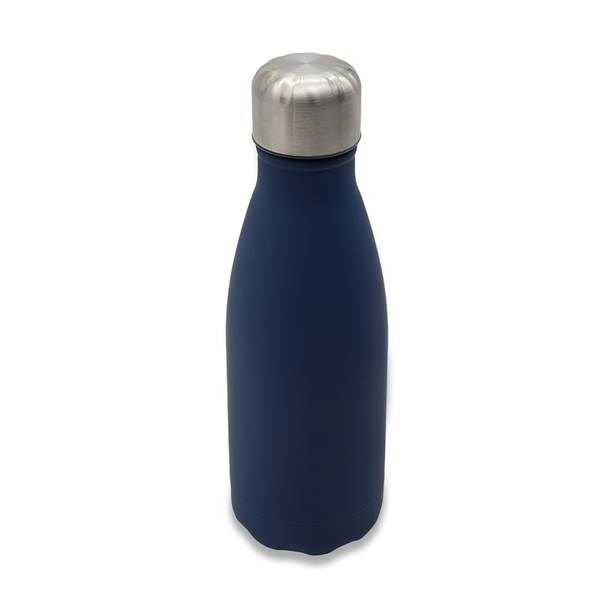 Obrázky: Tm.modrá pogum. fľaša 500ml , nerez oceľ 500 ml, Obrázok 2