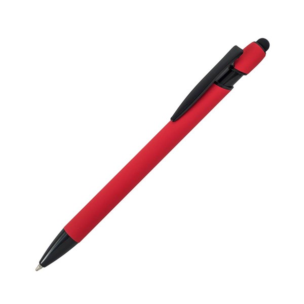 Obrázky: Červené pogum. hliník. pero,čierne dopln.+stylus
