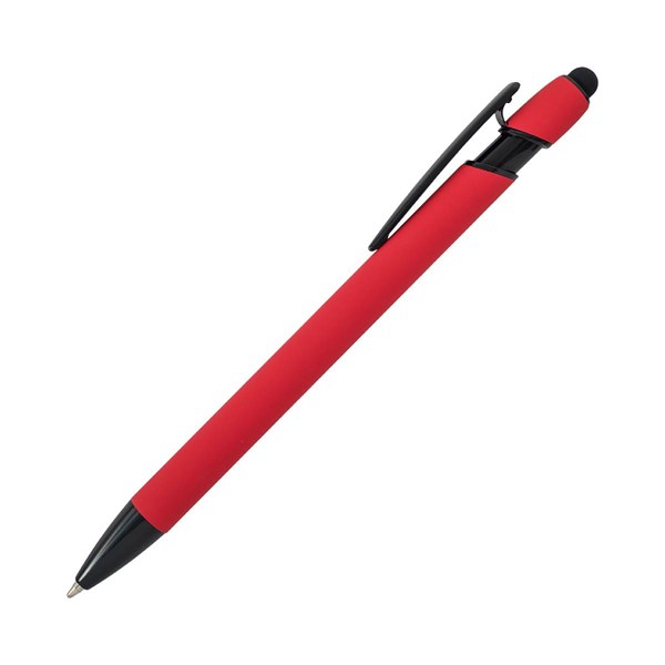 Obrázky: Červené pogum. hliník. pero,čierne dopln.+stylus, Obrázok 3