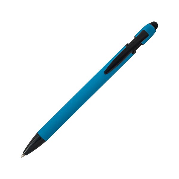 Obrázky: Modré pogum. hliník. pero,čierne dopln.+stylus, Obrázok 2