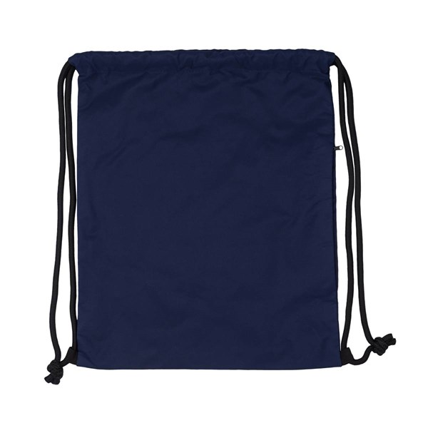 Obrázky: Tm.modrý ruksak z RPET s bočným vreckom, Obrázok 3