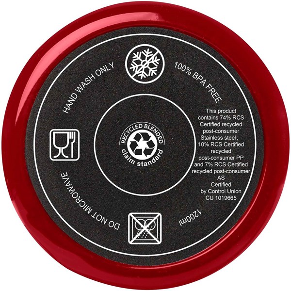 Obrázky: Termohrnček 1200ml RCS hrnček so slamkou, červená, Obrázok 4