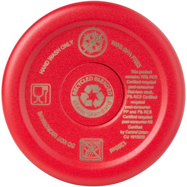 Obrázky: Červený 1200ml RCS medený vákuov.hrnček so slamkou, Obrázok 4