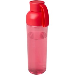 Zobrazit detaily pro Červená 600ml RPET Fľaša na vodu. silik. pútko Obrázky: Červená 600ml RPET Fľaša na vodu. silik. pútko