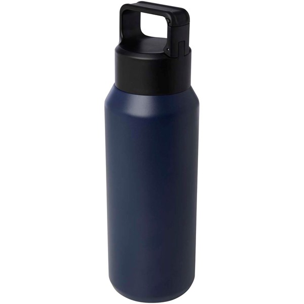 Obrázky: Nerez fľaša na vodu 600 ml, vákuov. izol., modrá