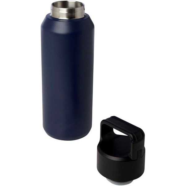 Obrázky: Nerez fľaša na vodu 600 ml, vákuov. izol., modrá, Obrázok 5