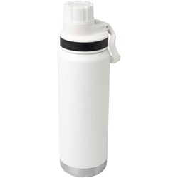 Obrázky: Nerez fľaša na vodu 700 ml, vákuov. izol., biela