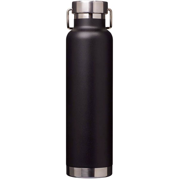 Obrázky: Nerez fľaša 650ml , meď. vákuov. izol, čierna, Obrázok 2