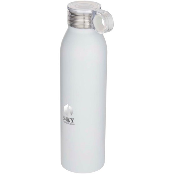 Obrázky: Biela 650ml Fľaša na vodu z recykl. nerez ocele, Obrázok 3