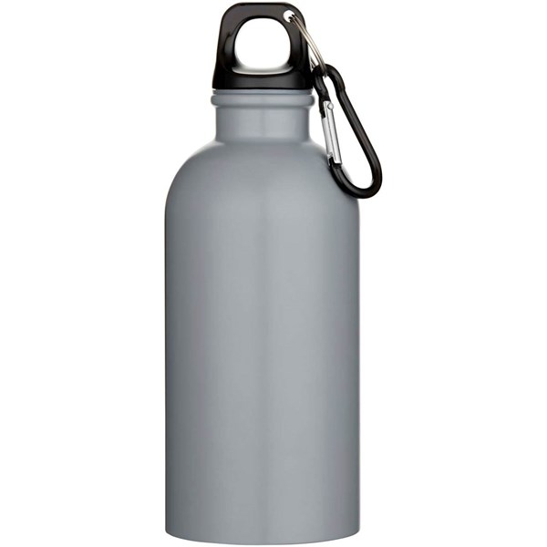 Obrázky: Šedá fľaša z nerez ocele 400ml s karabínou RSC, Obrázok 3