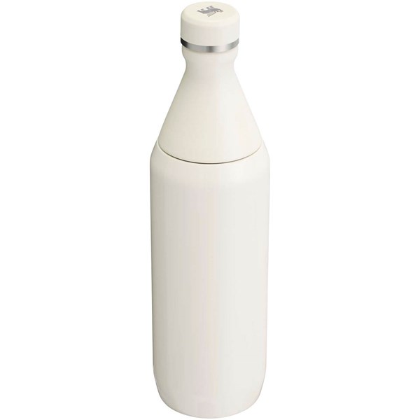 Obrázky: Fľaša na vodu 600 ml, dvojdielne veko, krémová, Obrázok 3