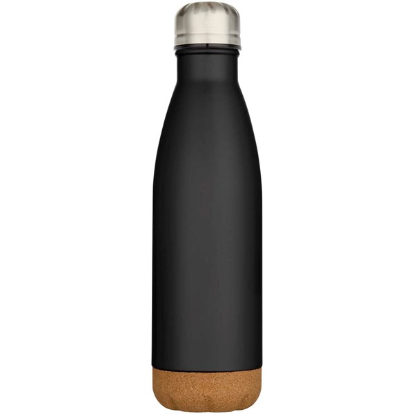 Obrázky: Čierna dvojstenná, izolovaná nerezová fľaša 500 ml, Obrázok 3