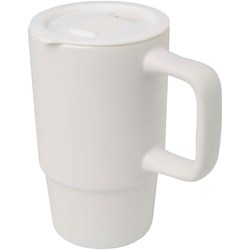 Zobrazit detaily pro biely keramický hrnček 450 ml s plastovým viečkom Obrázky: biely keramický hrnček 450 ml s plastovým viečkom