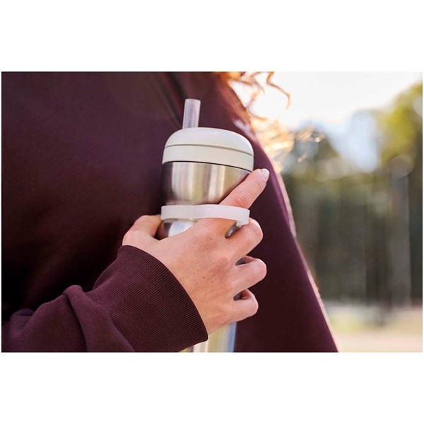 Obrázky: Športová nerez termofľaša 600ml, biele doplnky, Obrázok 4