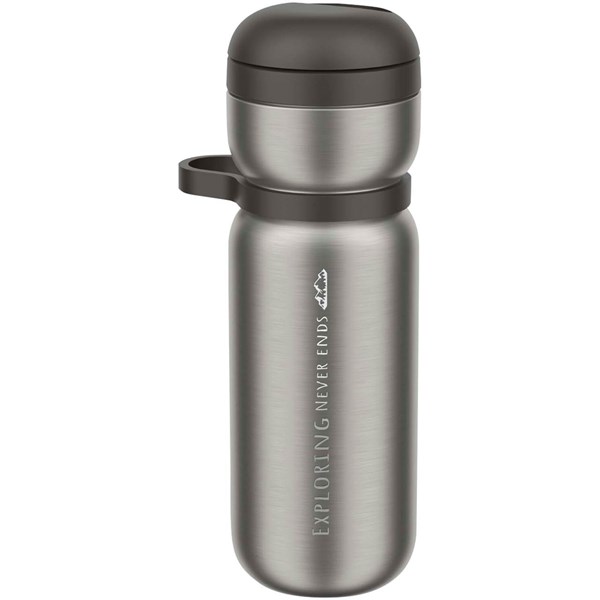 Obrázky: Športová nerez termofľaša 600 ml, čierne doplnky, Obrázok 2