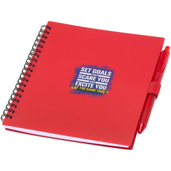 Obrázky: Červená sada zápisníku 14x17,8cm a plast.pera s MN, Obrázok 8