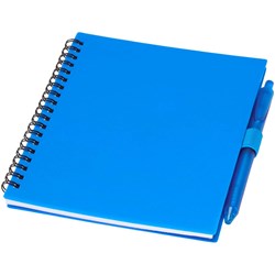 Obrázky: Modrá sada zápisníku 14x17,8cm a plast. pera s MN