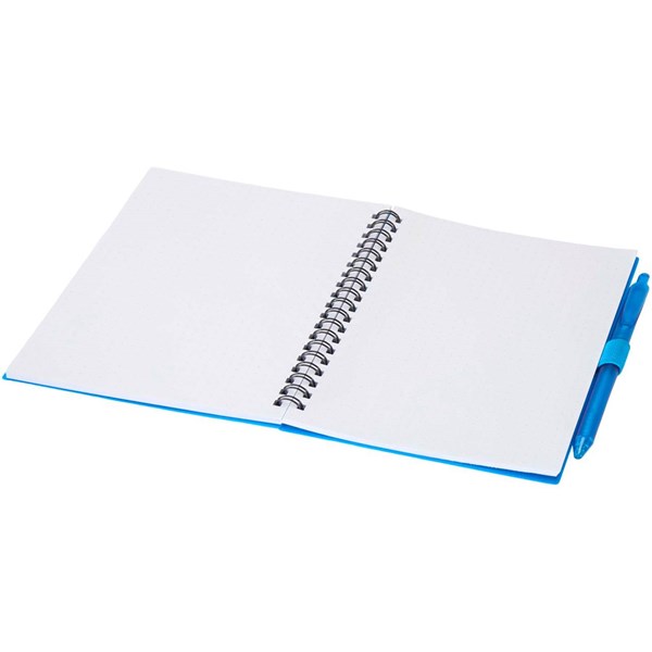 Obrázky: Modrá sada zápisníku 14x17,8cm a plast. pera s MN, Obrázok 4