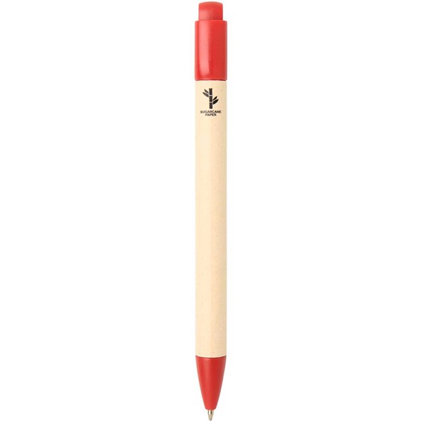 Obrázky: Gulič. pero z trstinového papiera a ABS, červené, Obrázok 2