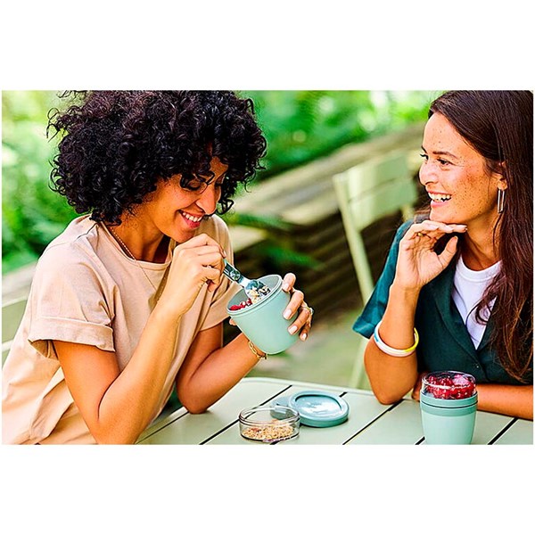 Obrázky: Dvojdielny mini box na jedlo, stredne modrá, Obrázok 2