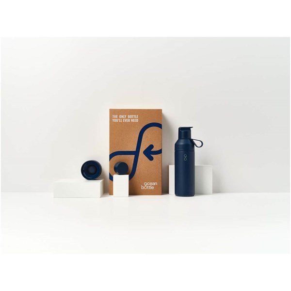 Obrázky: Fľaša 500 ml - 3 rôzne viečka na výmenu, modrá, Obrázok 3
