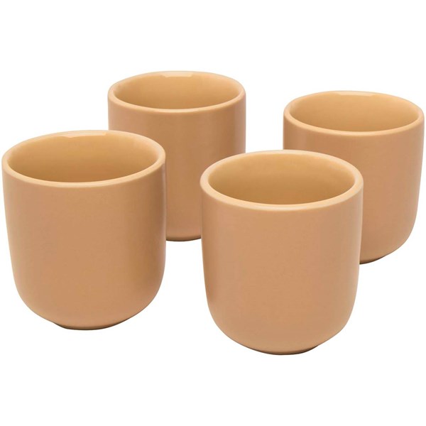 Obrázky: 4dielna sada šálok na espresso 90 ml, béžová, Obrázok 2