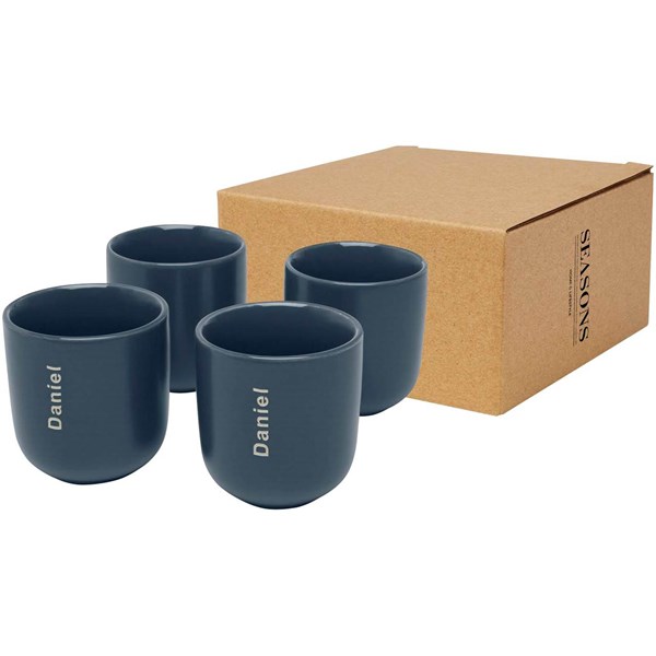 Obrázky: 4 dielna sada šálok na espresso 90 ml, modrá, Obrázok 3