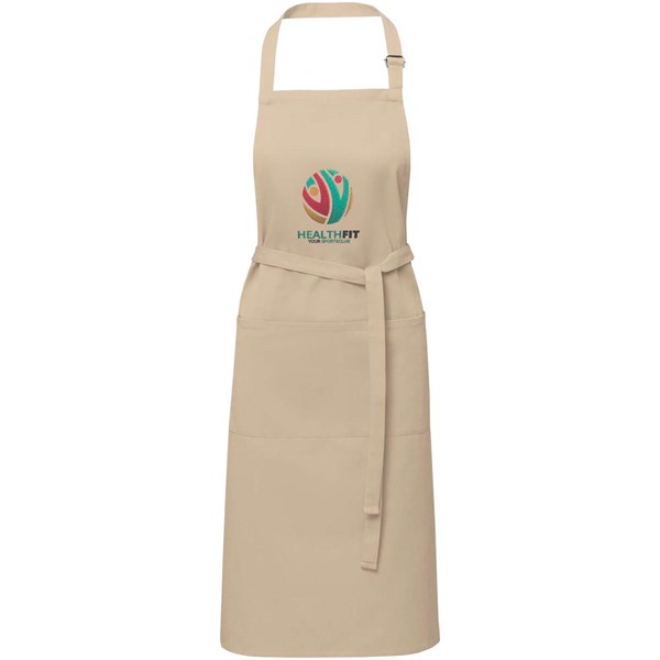 Obrázky: Zástera s nastaviteľným krčným popruhom, béžová, Obrázok 3