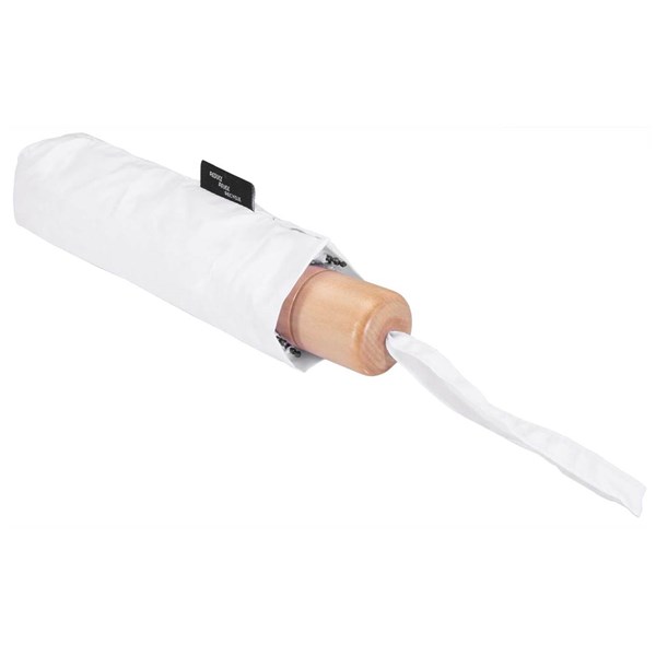 Obrázky: Biely skladací dáždnik z RPET, 21