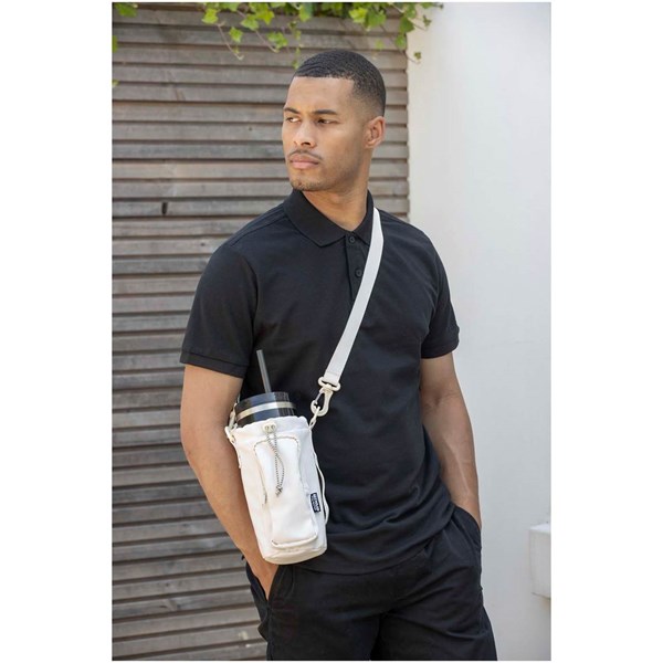 Obrázky: Cestovná taška na fľašu z rec.mat., krémová biela, Obrázok 10