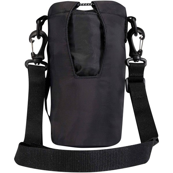 Obrázky: Cestovná taška na fľašu z rec.mat., čierna, Obrázok 2