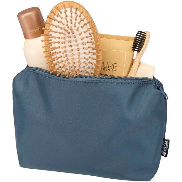 Obrázky: Cestovná taštička na toaletné potreby, šedo-modrá, Obrázok 4