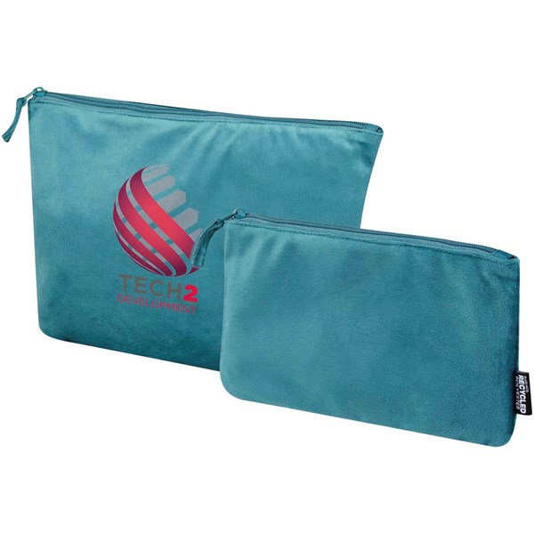 Obrázky: GRS rec.sada toalet.taštiček zo zamatu,šedo zelená, Obrázok 3