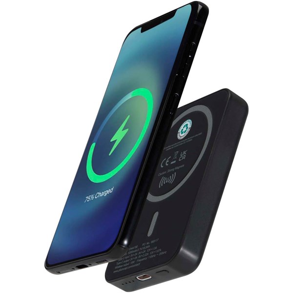 Obrázky: Bezdrôtová magnetická powerbanka 5000 mAh, čierna